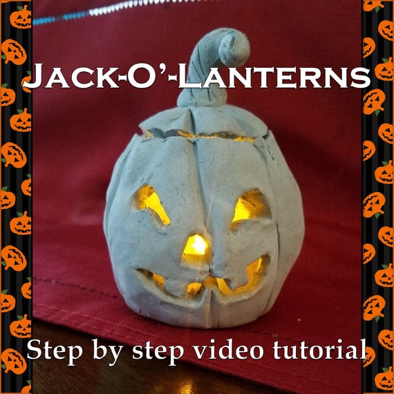 Clay JackO'Lantern Video Tutorial Etsy
