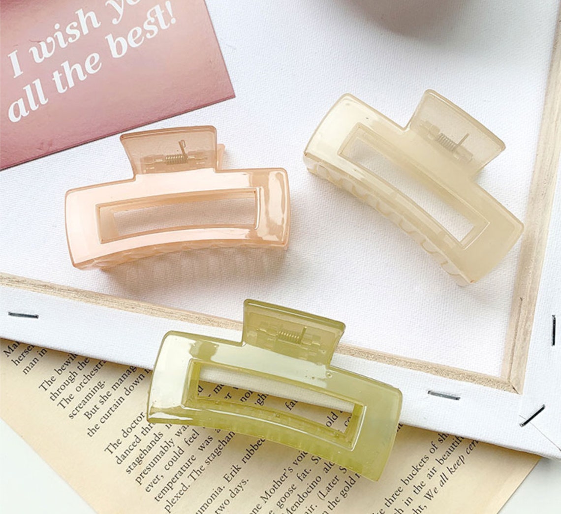 MEDIUM Pastel Colored Hair Claw Clips Alligator Clips Etsy