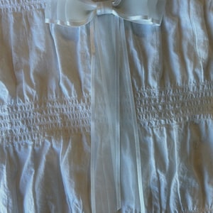 White Satin Coquette Hair Bow Clip