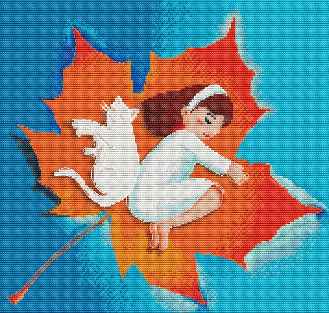 Maydear Stamped Cross Stitch Kits 14CT Preprinted Crossstitching