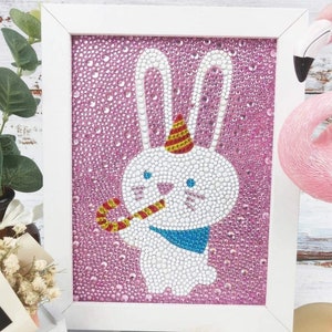 Maydear 5D Diamond Painting Art Kit, DIY Diamond Paintings for Adults Kids  Gem Art Crafts Home Decor (Party Rabbit) 6X6 inch