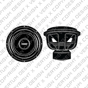 Sundown Audio X 15&quot; Subwoofer Vector - Sundown Audio subwoofer vector - Speaker Vector - .ai .pdf .eps .svg  .dwg .png