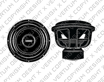 Sundown Audio X 15&quot; Subwoofer Vector - Sundown Audio subwoofer vector - Speaker Vector - .ai .pdf .eps .svg .dwg .png