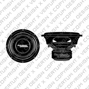 Resilient Sound Gold 15&quot; Subwoofer Vector - Resilient Sound subwoofer vector - Speaker Vector - .ai .pdf .eps .svg  .dwg .png