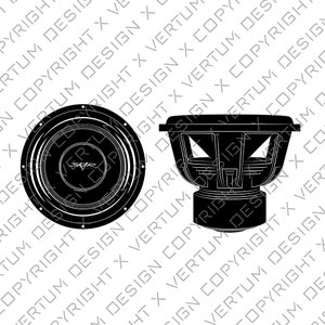 Skar ZVX 15&quot; Subwoofer Vector - Skar Audio subwoofer vector - Skar Audio vector - Speaker Vector - .ai .pdf .eps .svg  .dwg .png