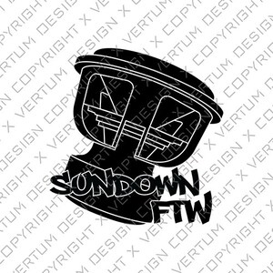 Sundown Audio FTW - Nightshade - Vector Ready for Decal Print - Subwoofer Vector - Speaker Vector - .ai .pdf .svg .png