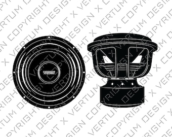 Sundown Nightshade NS 15&quot; Subwoofer Vector - Sundown Audio subwoofer vector - Speaker Vector - .ai .pdf .eps .svg .dwg .png
