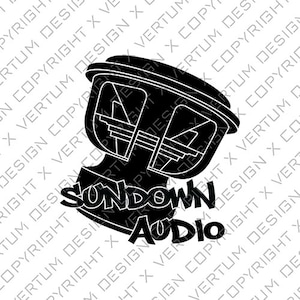 Sundown Audio Nightshade - 2 VERSIONS - Vector Ready for Decal Print - Subwoofer Vector - Speaker Vector - .ai .pdf .svg .png