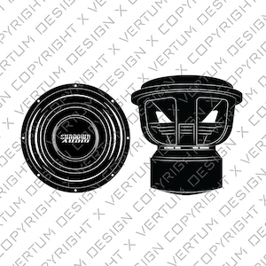 Sundown Audio X 12&quot; Subwoofer Vector - Sundown Audio subwoofer vector - Speaker Vector - .ai .pdf .eps .svg  .dwg .png