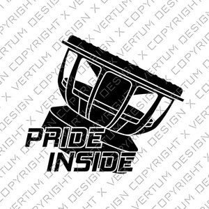 Pride Audio Inside - 2 VERSIONS - Vector Ready for Decal Print - Subwoofer Vector - Speaker Vector - .ai .pdf .svg .png