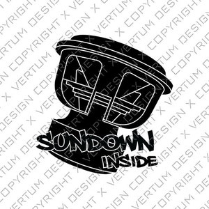 Sundown Audio Inside - Nightshade - 2 VERSIONS - Vector Ready for Decal Print - Subwoofer Vector - Speaker Vector - .ai .pdf .svg .png