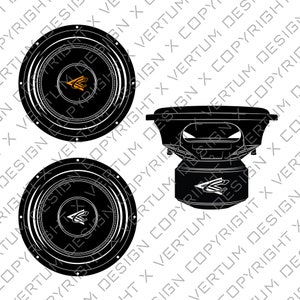 Crescendo Contralto 15&quot; Subwoofer Vector - Crescendo subwoofer vector - Crescendo vector - Speaker Vector - .ai .pdf .eps .svg  .dwg .png