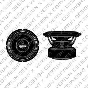 Audio System H 12 Subwoofer Vector - Audio System Speaker Vector - Speaker Vector - .ai .pdf .eps .svg  .dwg .png