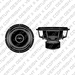Skar ZVX 18&quot; Subwoofer Vector - Skar Audio subwoofer vector - Skar Audio vector - Speaker Vector - .ai .pdf .eps .svg  .dwg .png