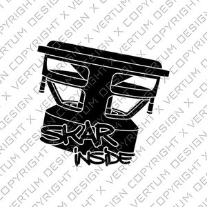 Skar Audio Inside - VXF - 2 VERSIONS- Vector Ready for Decal Print - Subwoofer Vector - Speaker Vector - .ai .pdf .svg .png