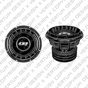 Alphard Deaf Bonce DB 4515 Subwoofer Vector - DeafBonce subwoofer vector - DeafBonce vector - Speaker Vector - .ai .pdf .eps .svg  .dwg .png