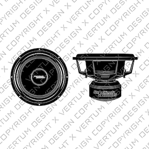 Resilient Sound Platinum 18&quot; Subwoofer Vector - Resilient Sound subwoofer vector - Speaker Vector - .ai .pdf .eps .svg  .dwg .png
