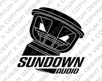 Sundown Audio X 2 VERSIONS Vector Ready for Decal Print Subwoofer Vector  Speaker Vector .ai .pdf .svg .png - Etsy