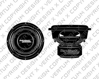 Resilient Sound 12" Subwoofer Vector - .ai .pdf .eps .svg .dwg .png