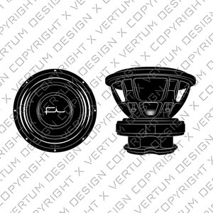 Fi Audio Delta 15&quot; Subwoofer Vector - Fi Audio subwoofer vector - Fi Audio vector - Speaker Vector - .ai .pdf .eps .svg  .dwg .png