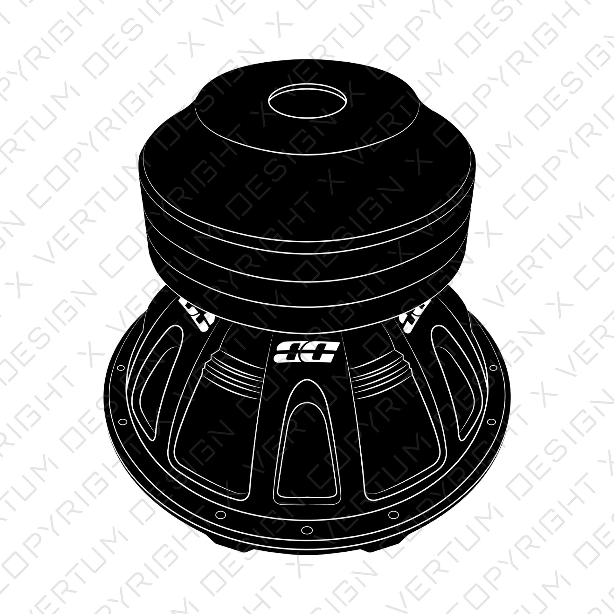 Alphard Deaf Bonce DB 4515 Subwoofer Vector Deafbonce Etsy
