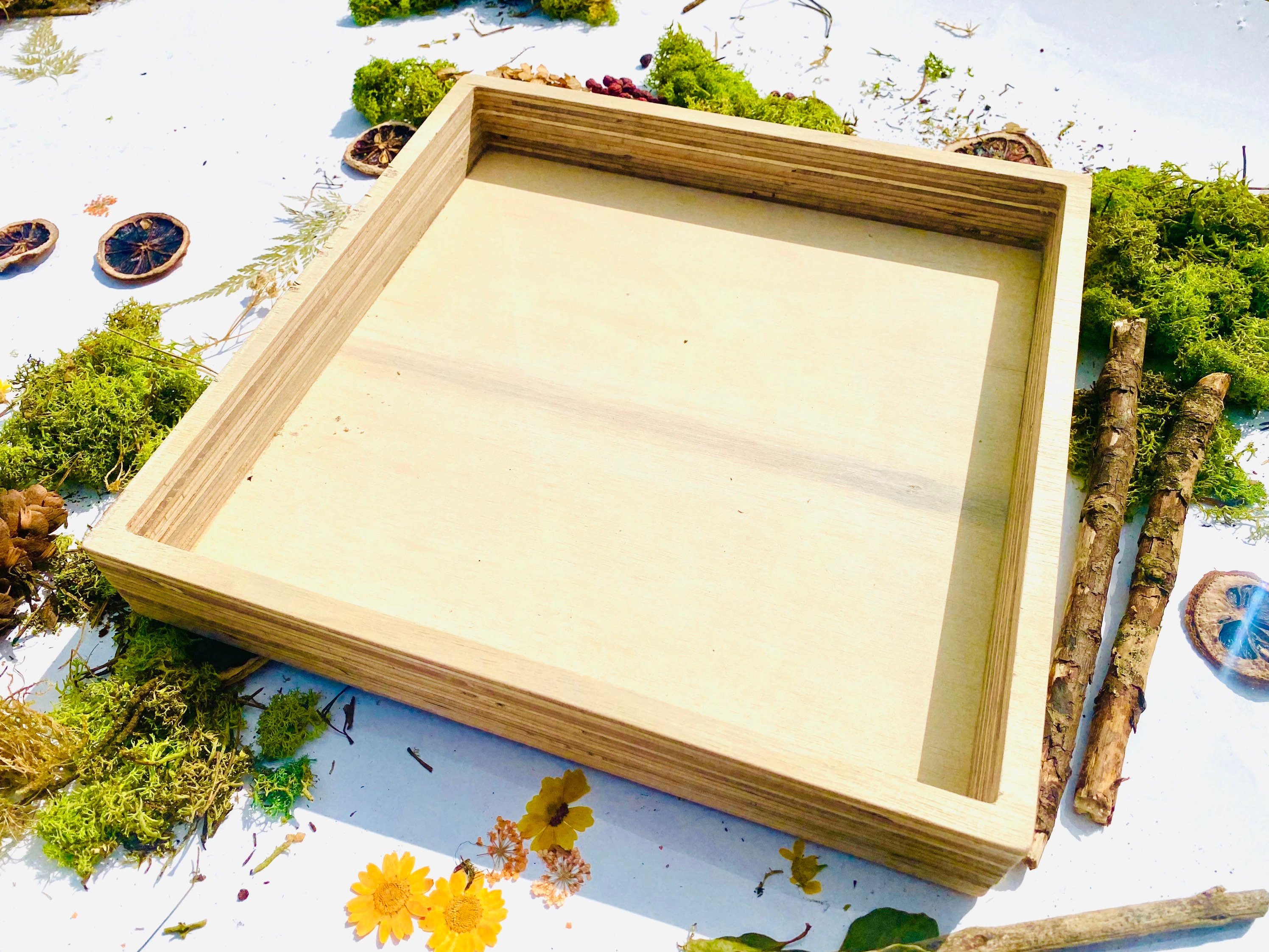 30110cm Tray Frame/ Moss Art Frames/ Square Table Top/ Large Square
