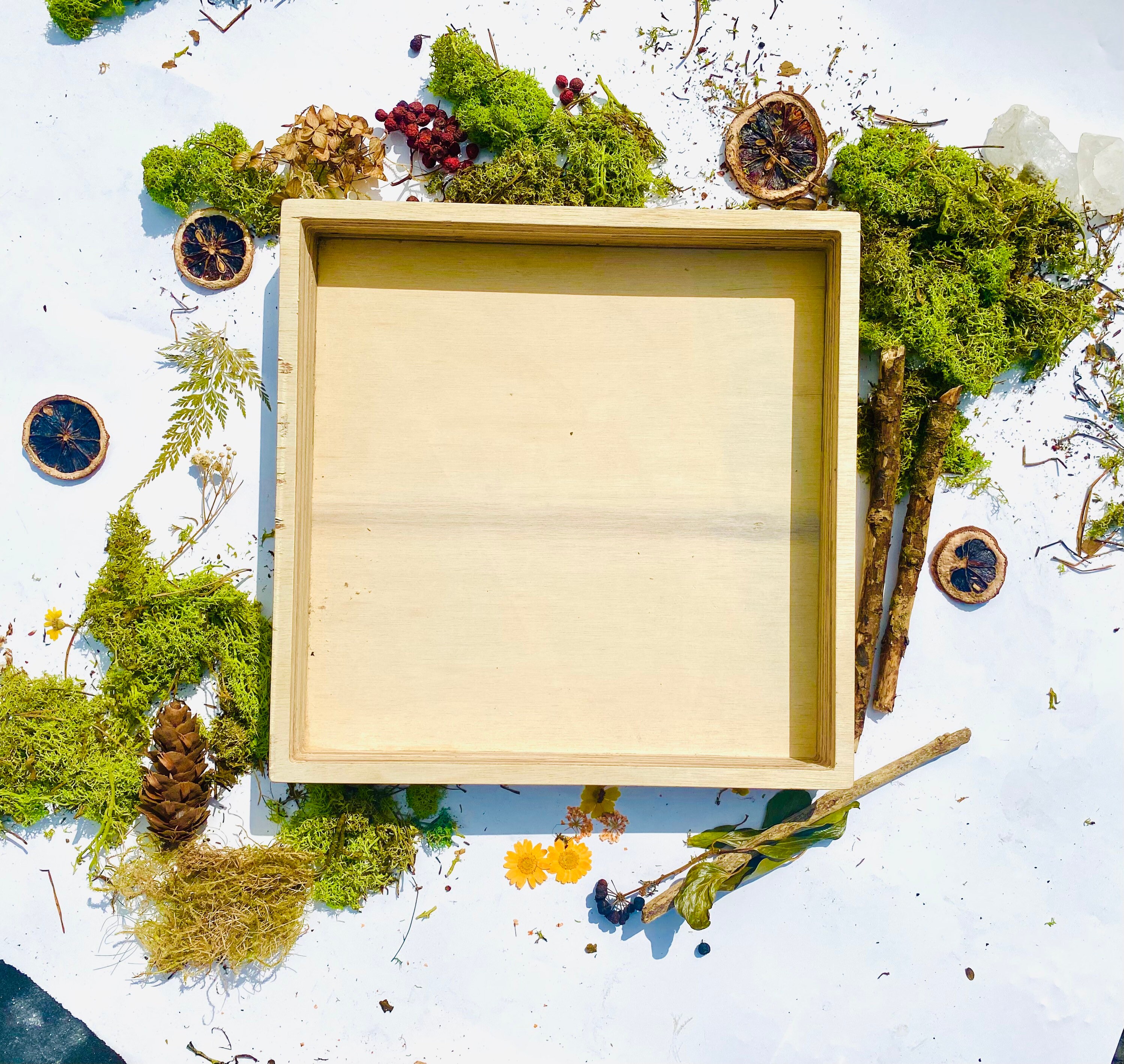 30110cm Tray Frame/ Moss Art Frames/ Square Table Top/ Large Square