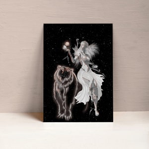 The Great Bear Star Constellation - Ursa Major - Greek Mythology - A5 Art Print