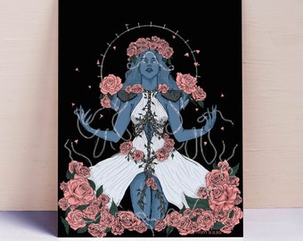 Goddess Of Spring Persephone - Greek Mythology - A5  A4 Postcard Art Print