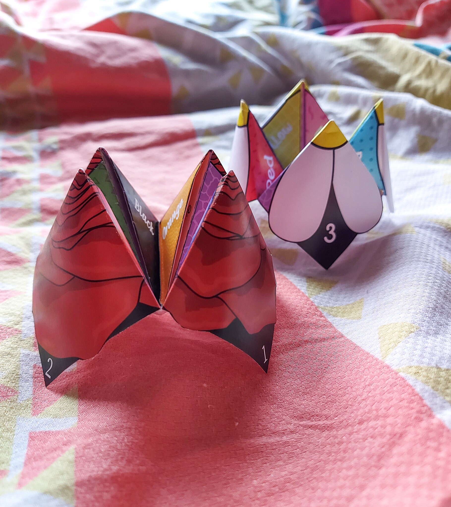 Rose Fortune Teller / Cootie Catcher Valentines Day Etsy