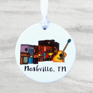 Nashville, TN Ceramic Ornament