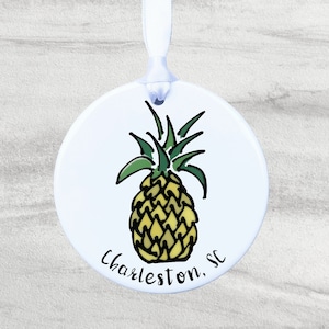 Pineapple Charleston, SC Ceramic Ornament