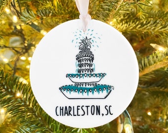 Ananasfontein Charleston, SC keramisch ornament