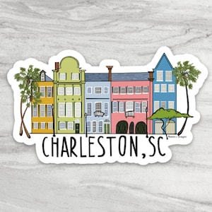 Charleston Rainbow Row Sticker