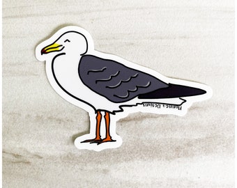 ステッカー: セグロカモメ | カモメ | 海鳥 中型ビニール防水丈夫