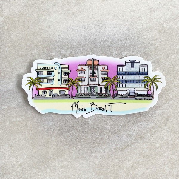 Miami Beach Florida Sticker