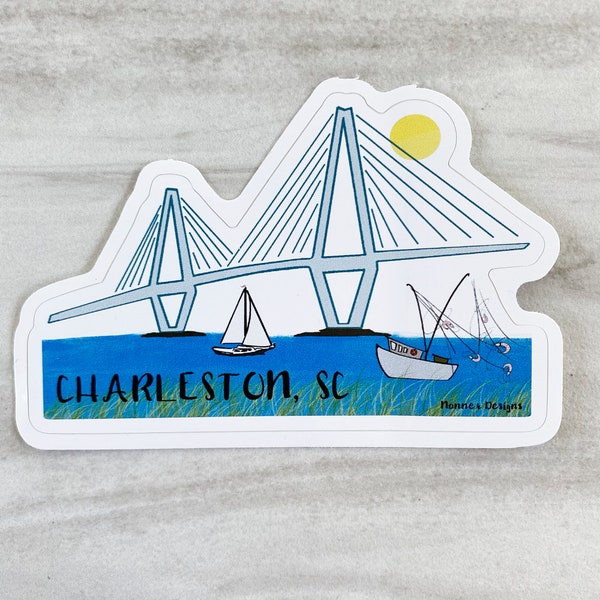 Charleston Harbor Arthur Ravenel Bridge Jr. Sticker