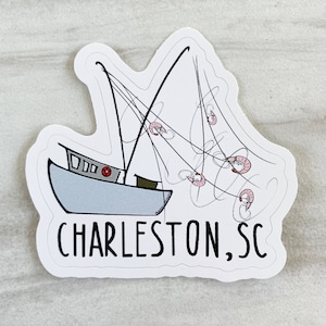 Shrimp Boat Charleston, SC Sticker