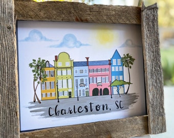 Charleston Rainbow Row Print