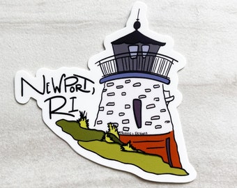 Castle Hill Lighthouse Newport, RI Sticker
