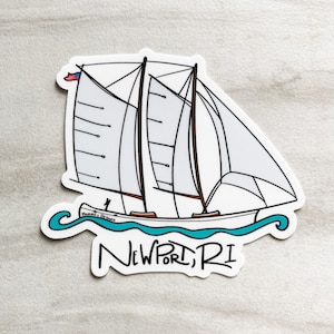 Schooner Sailboat Newport, RI Sticker