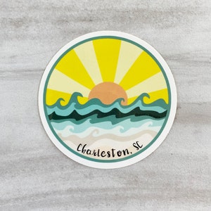 Yellow Sunrise Charleston, SC Sticker Decal