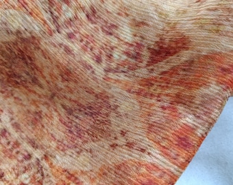 Texture woody maple brown viscose digital printed chinon silk fabric, kimono dress kaftans sewing clothing ,fabric for fashion, Photo shoot