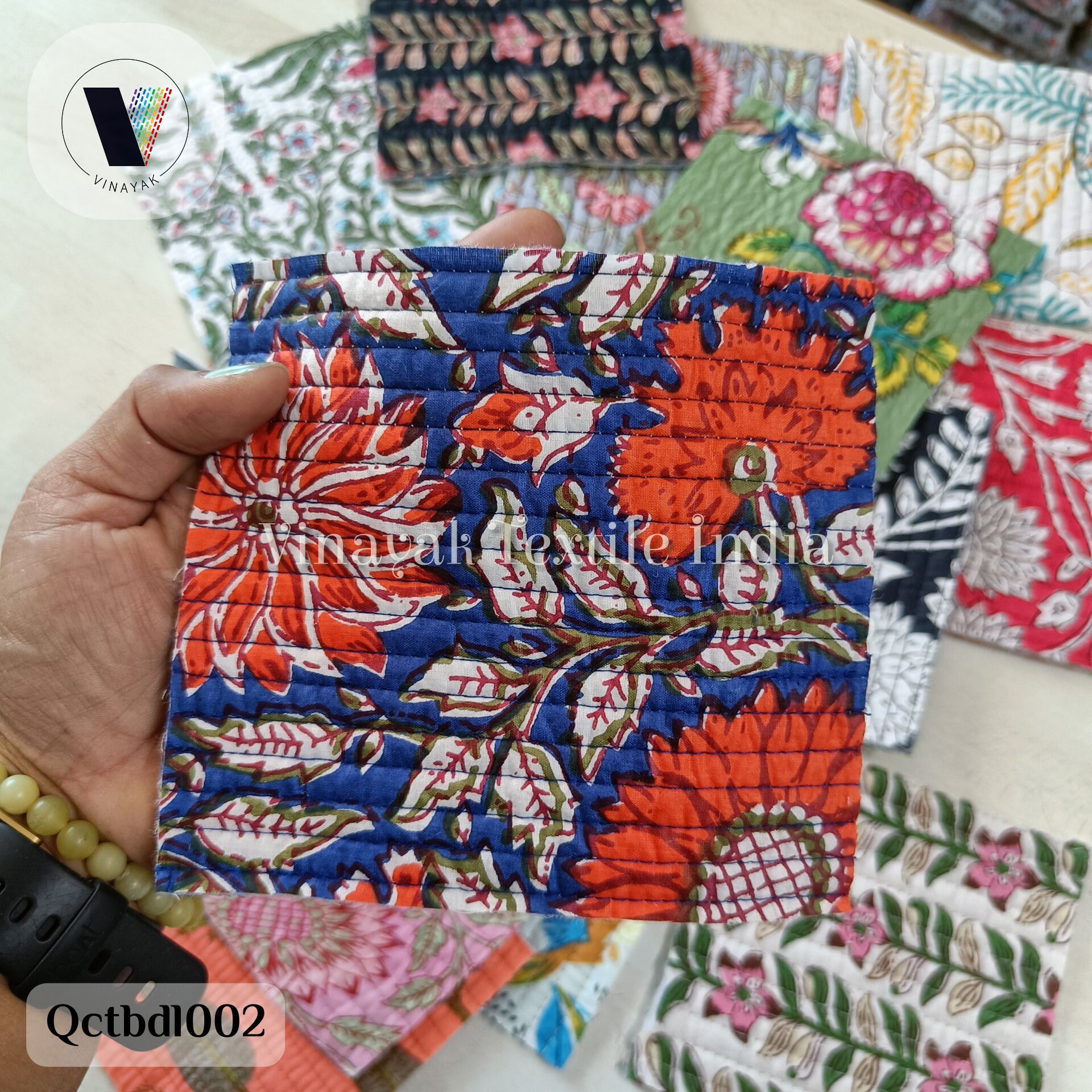 Ritaglio Tessuto Panama Misto Cotone Fiori Colorati - Foto 9