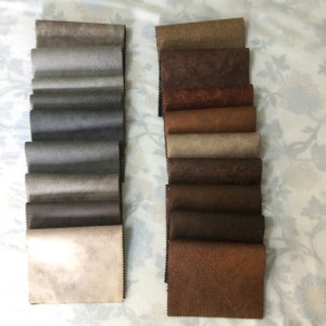 bekleding kunstleer stoffenpakket 9 stuks, langzame stiksels stoffenpakket, collagestoffen sloopmonsterboek stoffenbundel junkdagboek