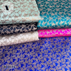 48 inch Indian Brocade fabric by the yard, Dyed Brocade, Floral Web design, Banaras Brocade sewing crafting, lehenga dress fabric,backdrop