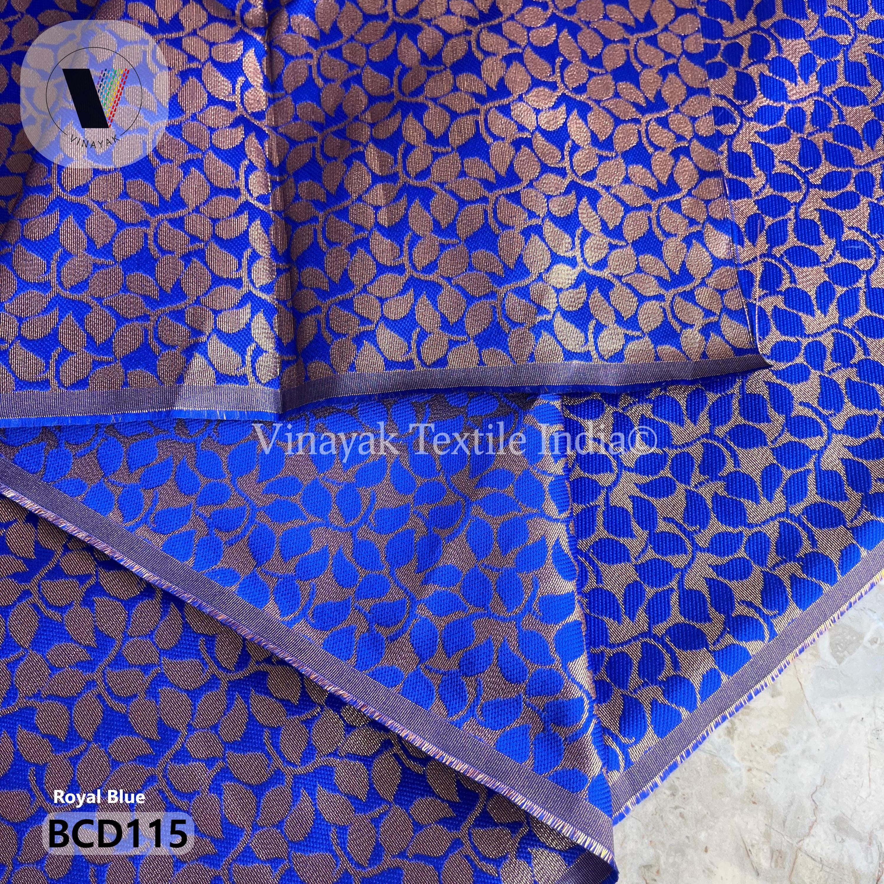 48 Inch Indian Brocade Fabric by the Yard, Dyed Brocade, Floral Web ...