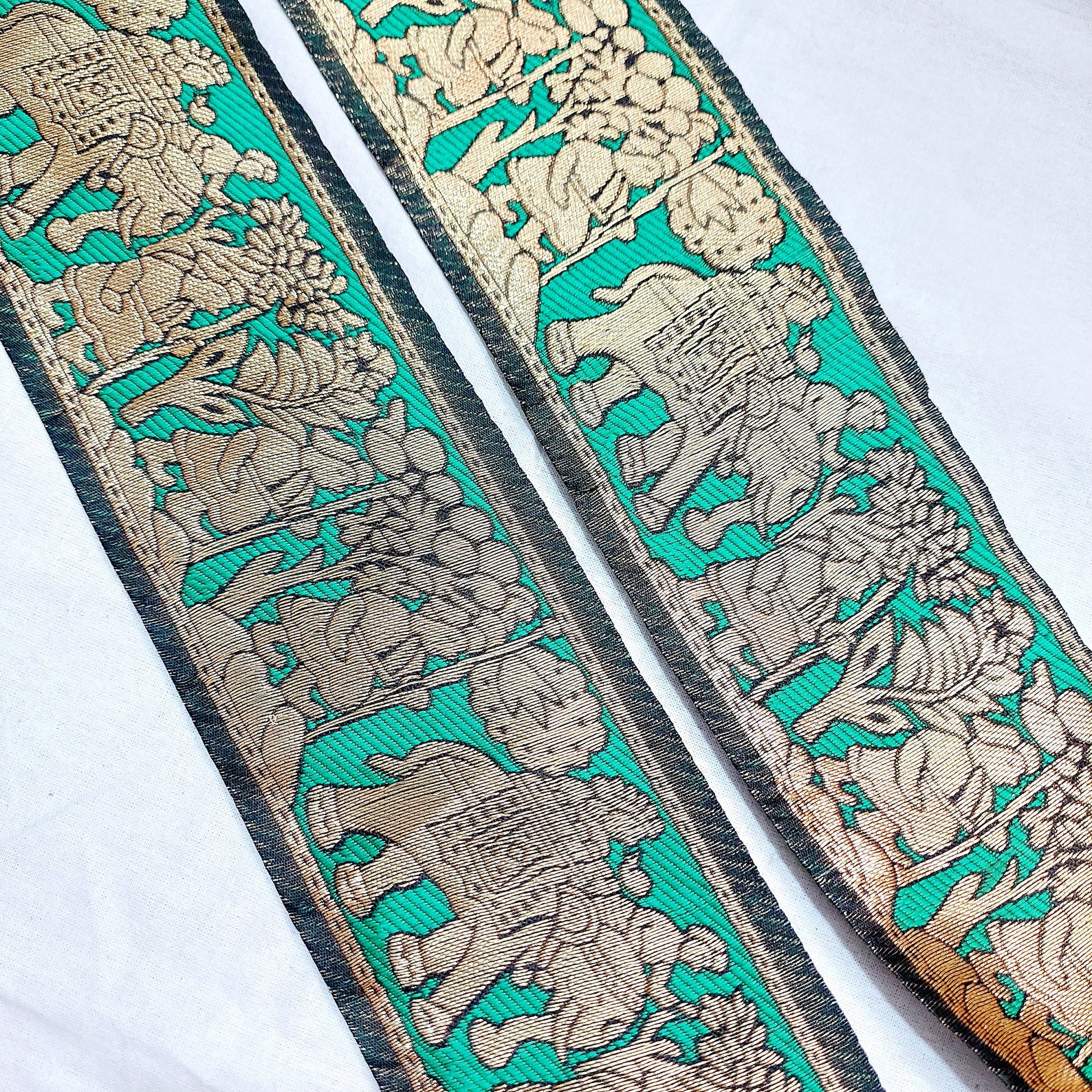 9 Yard Ethnic Elephant Maharaja Woven Trims Jacquard Ribbon Etsy