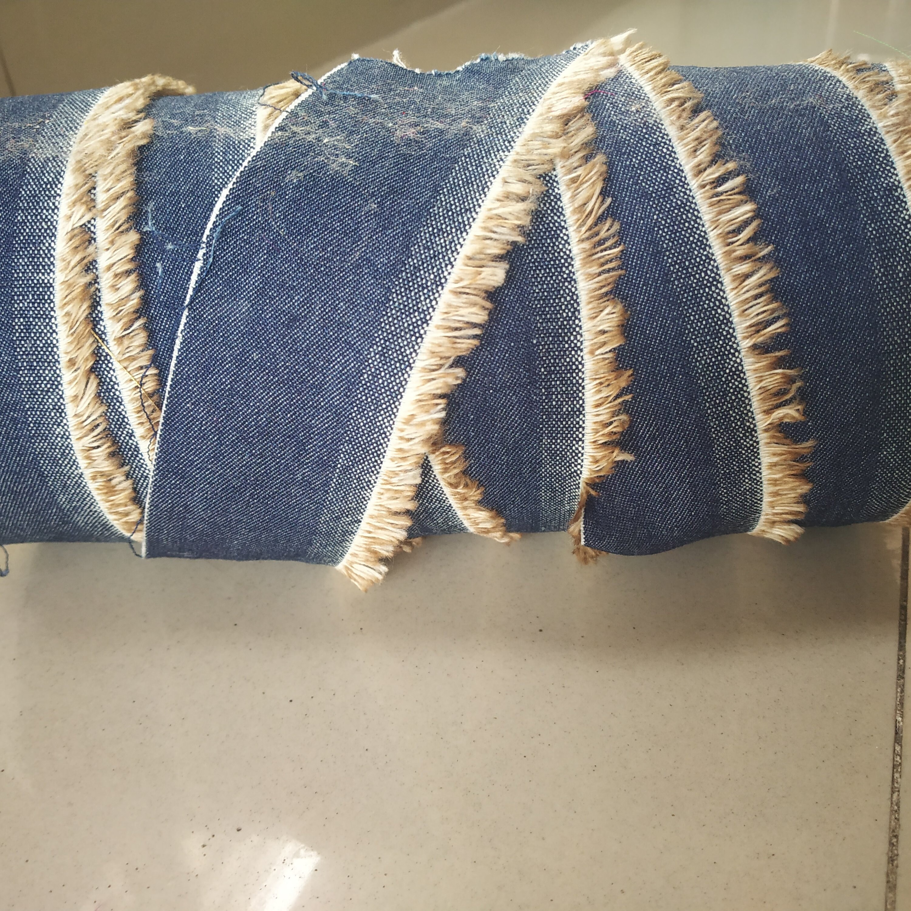 200g Denim ribbon strips denim fringe ribbon junk journal Etsy