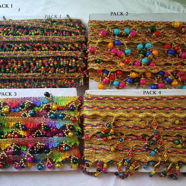 Multicolor boho beads tassel drop trim by the yard,Boho Rainbow Tassels trim,home furnishing,for decoration, curtain,costume,scarf